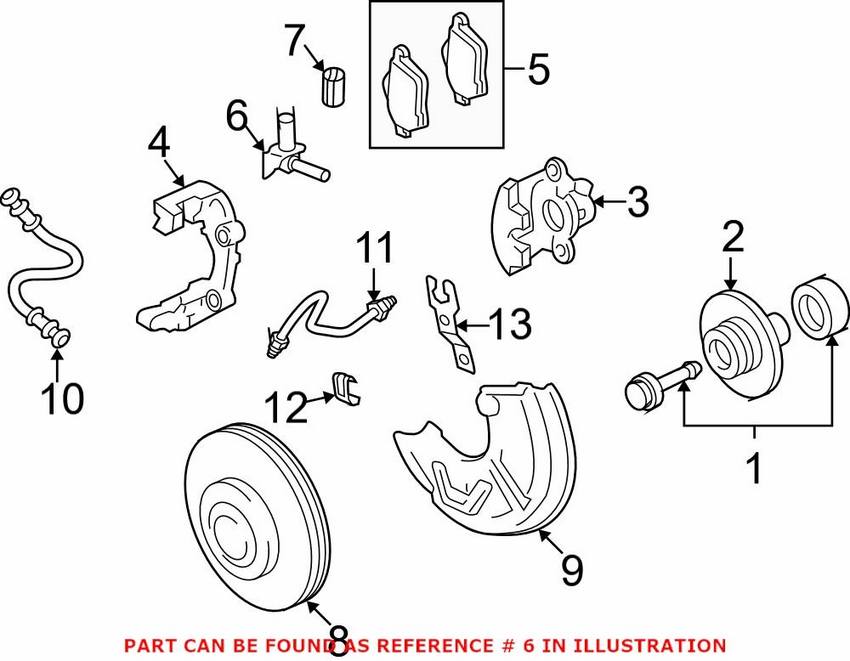 Audi ABS Wheel Speed Sensor - Front 4B0927803E